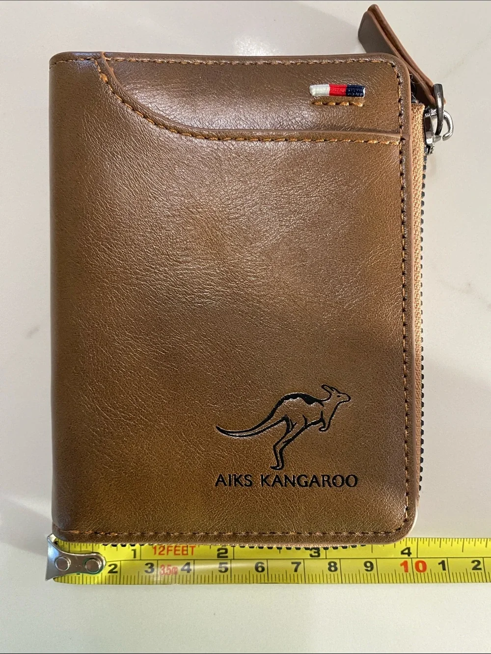 AIKS KANGAROO Brown Zip Wallet for Men
